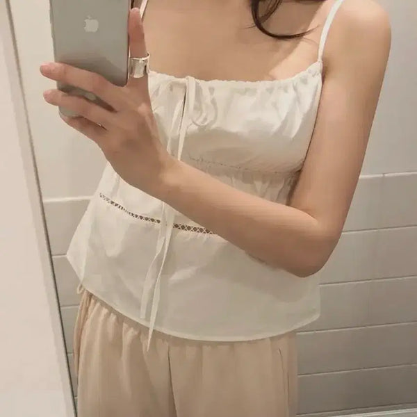 [BUNJANG] Wonlog Kins Bustier Blouse White / (새상품) 원로그 킨스 뷔스티에 블라우스