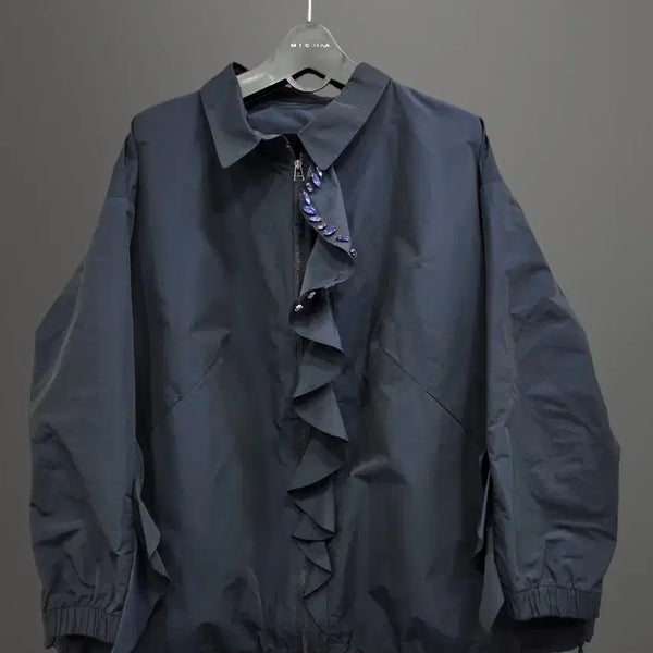 [BUNJANG] Son Jung Wan Navy Cubic Frill Jacket / 손정완 네이비 큐빅 프릴 자켓이에요