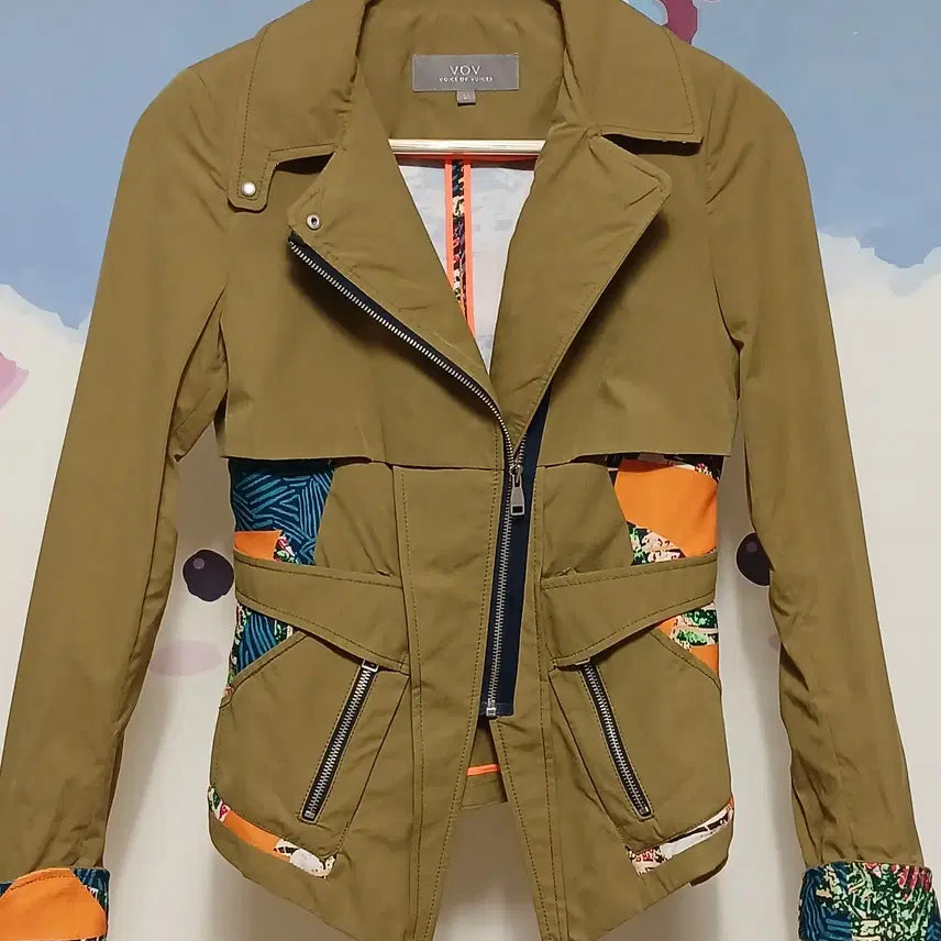[BUNJANG] VOV Khaki Rider Zip-up Jacket (Size 55) / (55) 보브 VOV 카키 라이더 집업 자켓
