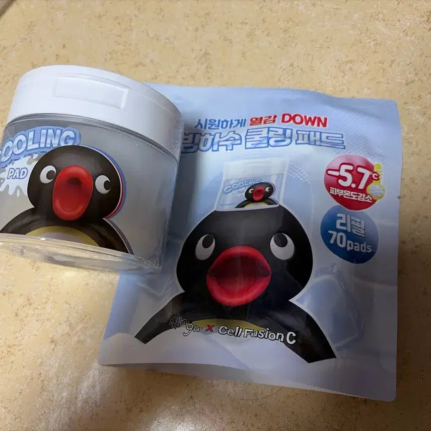 [BUNJANG] Cell Fusion C Pingu Cooling Pad (Main + Refill) / 셀퓨전씨 핑구 쿨링 패드 본품+리필