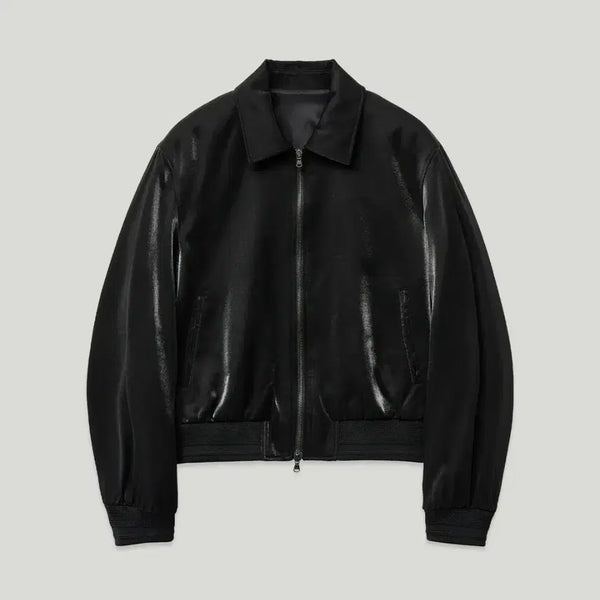 [BUNJANG] ELMUD Mercury Satin Blouson Jacket Size 46 / 엘무드 머큐리 새틴 블루종 자켓 46