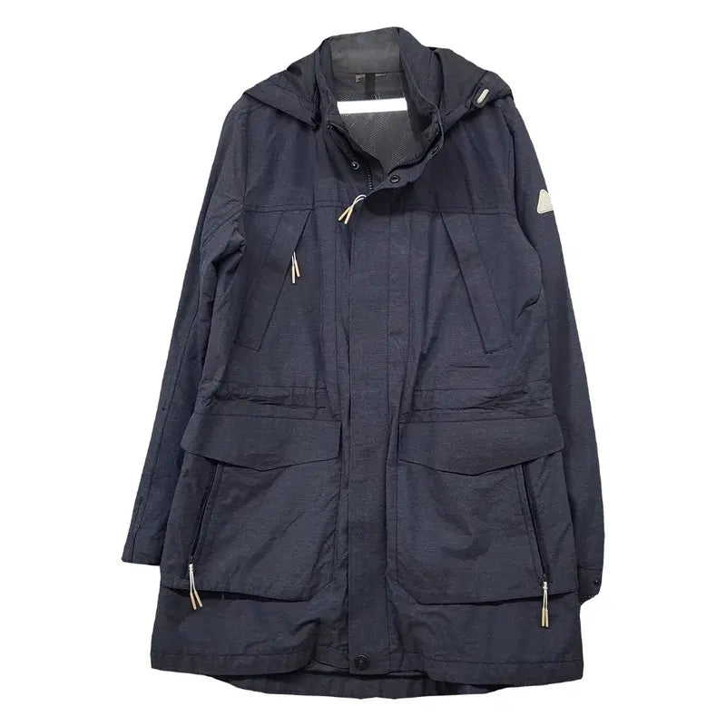 [BUNJANG] K2 Navy Nylon Functional Outdoor Long Windbreaker Jacket / K2 네이비 나일론 기능성 아웃도어 롱 바람막이 자켓 95