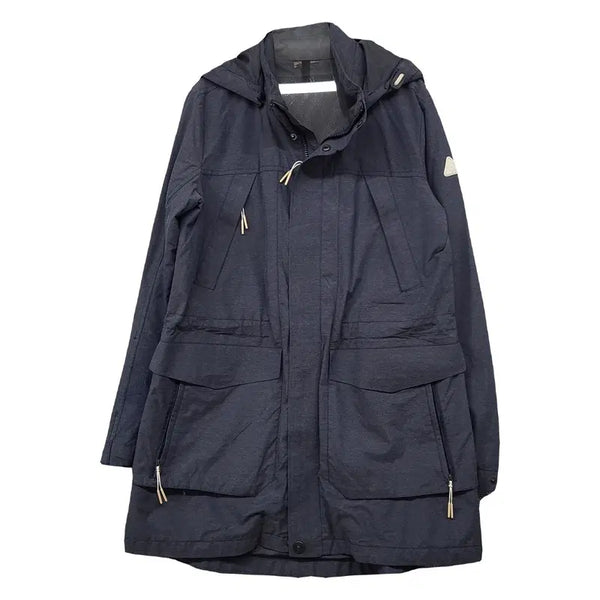 [BUNJANG] K2 Navy Nylon Functional Outdoor Long Windbreaker Jacket / K2 네이비 나일론 기능성 아웃도어 롱 바람막이 자켓 95