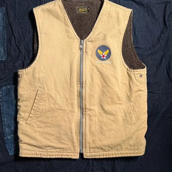 [BUNJANG] Swellmob A.A.F. Lining Vest Beige / 스웰맙 A.A.F 라이닝 베스트 베이지 40