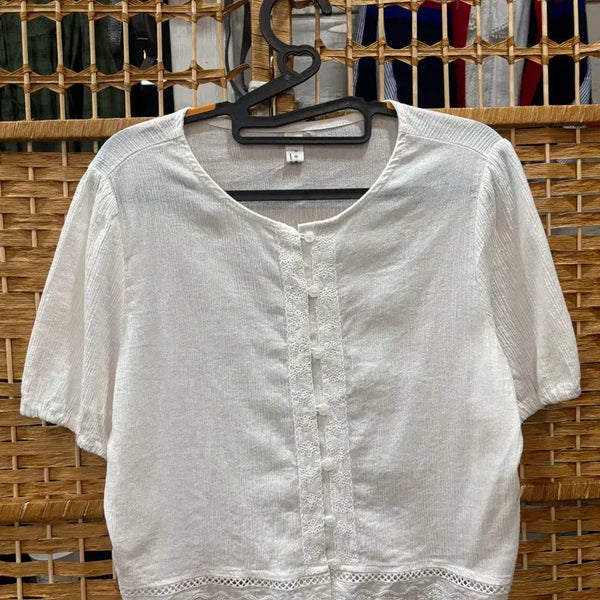 [BUNJANG] White Lace Blouse / 블라우스