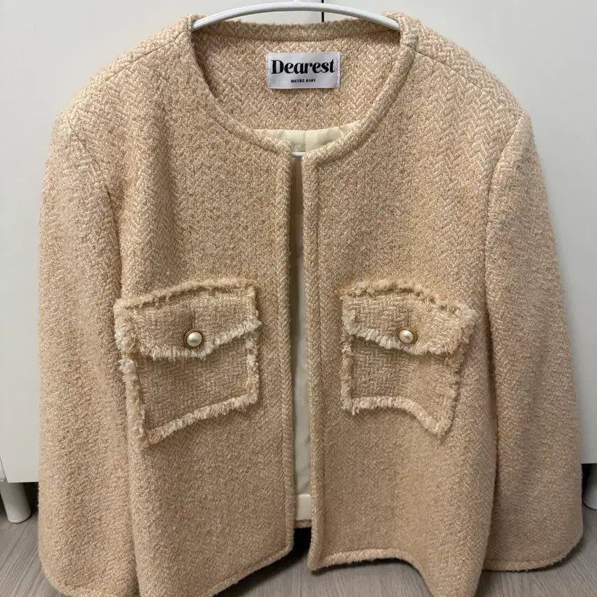 [BUNJANG] Dearlist Tweed Jacket Beige / 디어리스트 트위드 자켓