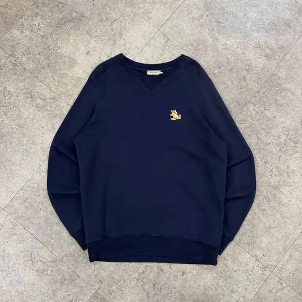 [BUNJANG] Maison Kitsuné Navy Chillax Sweatshirt / 메종키츠네 네이비 칠렉스 맨투맨 #csz1163