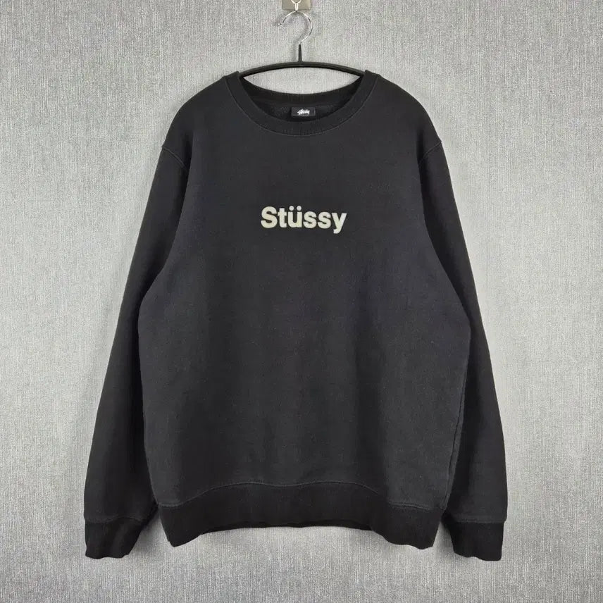 [BUNJANG] Stussy Basic Logo Crewneck Sweatshirt Black L / 스투시 베이직 로고 크루넥 스웻셔츠 맨투맨 블랙 L
