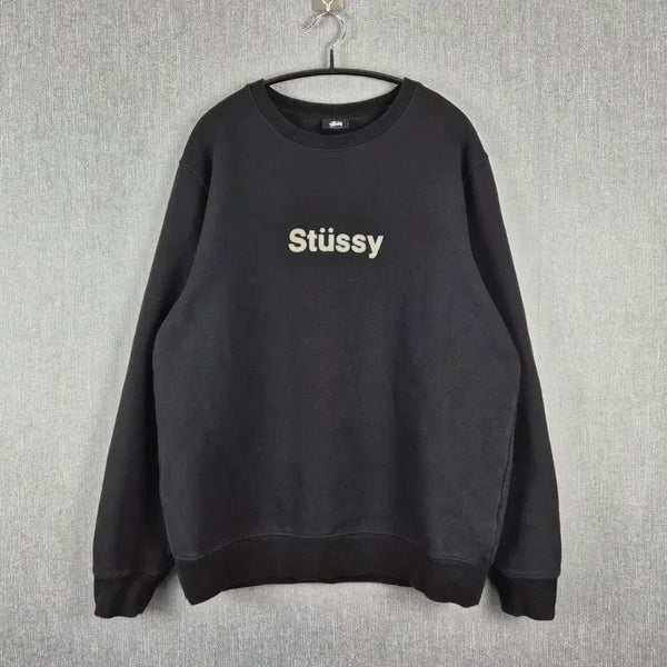 [BUNJANG] Stussy Basic Logo Crewneck Sweatshirt Black L / 스투시 베이직 로고 크루넥 스웻셔츠 맨투맨 블랙 L
