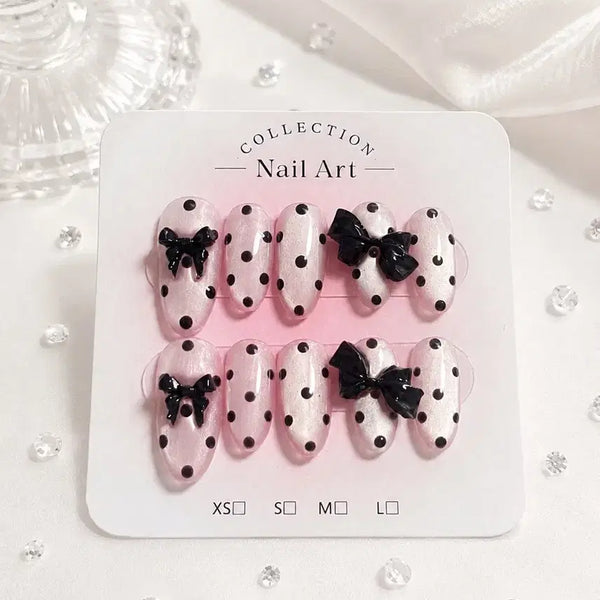 [BUNJANG] Handmade Nail Tips - Black Cherry / 수제네일팁 블랙체리