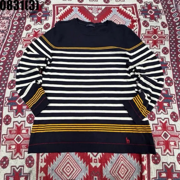 [BUNJANG] Hazzys Striped Knit Sweater / 헤지스 스트라이프 니트 95 0831