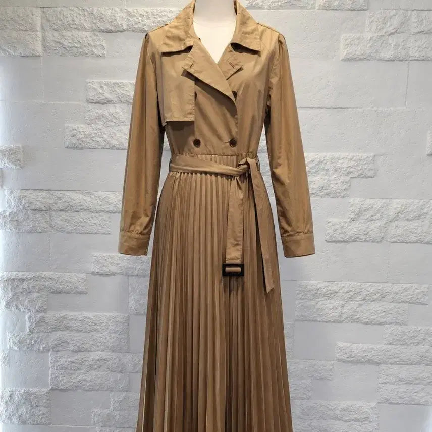 [BUNJANG] Trench Pleated Long Dress / 트렌치 플리츠 롱원피스 분위기 끝판왕