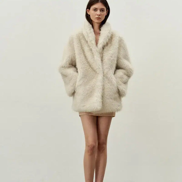 [BUNJANG] LEA Blush Fur Coat / LEA 르에 BLUSH FUR COAT