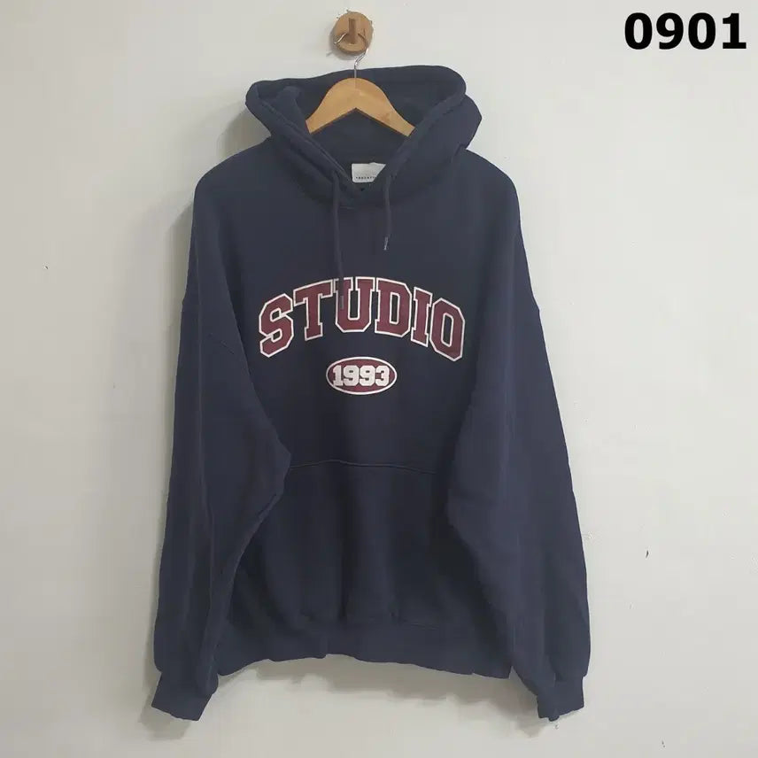 [BUNJANG] 1993 Studio Navy Hoodie L / 1993 스튜디오 후드티 네이비 L
