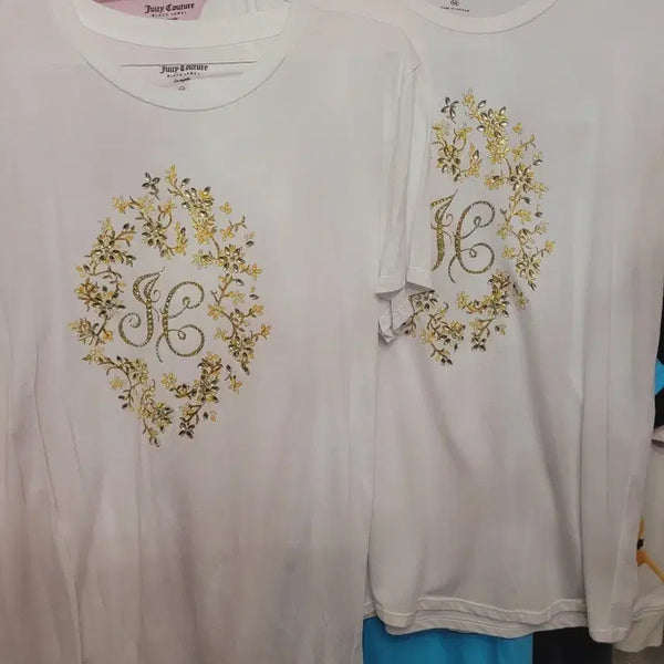 [BUNJANG] Jucy Couture White T-Shirt M Set / 쥬시꾸뛰르 화이트 반팔 티셔츠M 화이트세트