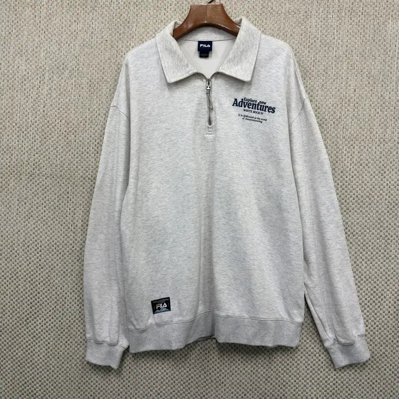 [BUNJANG] Fila Half Zip Sweatshirt L / 필라 반집업 스웻셔츠 맨투맨 L H03860