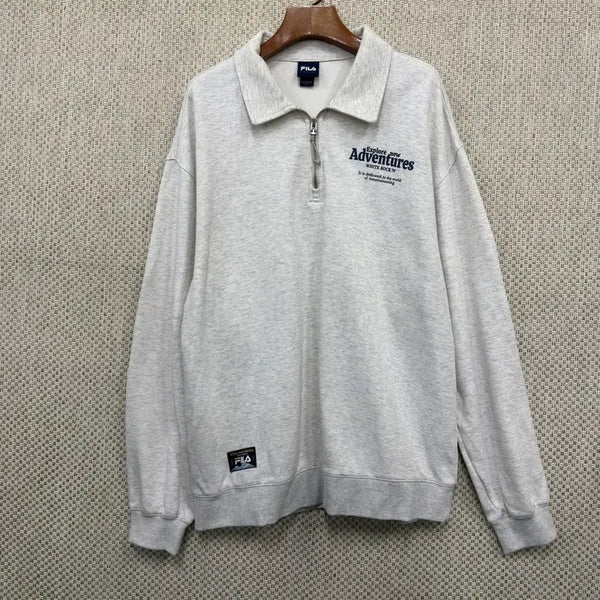 [BUNJANG] Fila Half Zip Sweatshirt L / 필라 반집업 스웻셔츠 맨투맨 L H03860