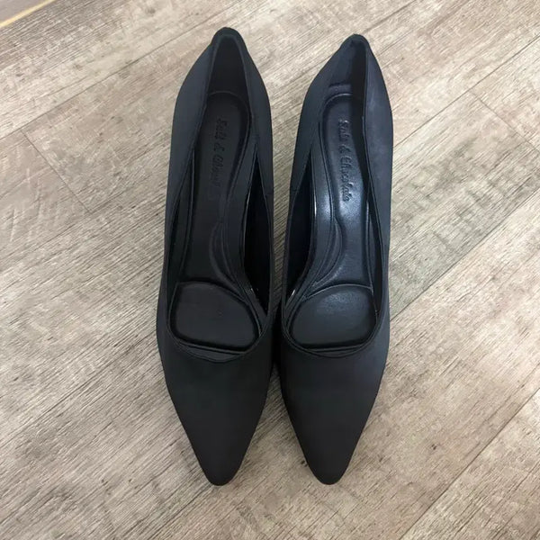 [BUNJANG] Salt & Chocolate Black Stiletto Heels 7cm / [240] 솔트앤초콜릿 블랙 스틸레토 힐 7cm