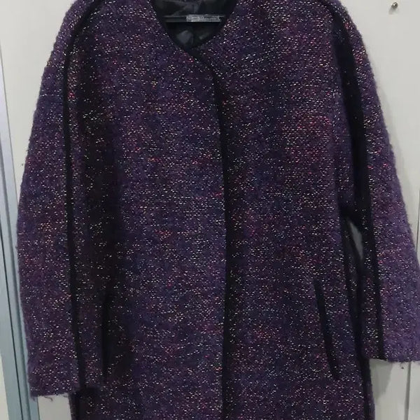 [BUNJANG] MOJO.S.PHINE Tweed Jacket Purple / 모조에스파인 트위드 자켓 퍼플 사용감 85-91-164