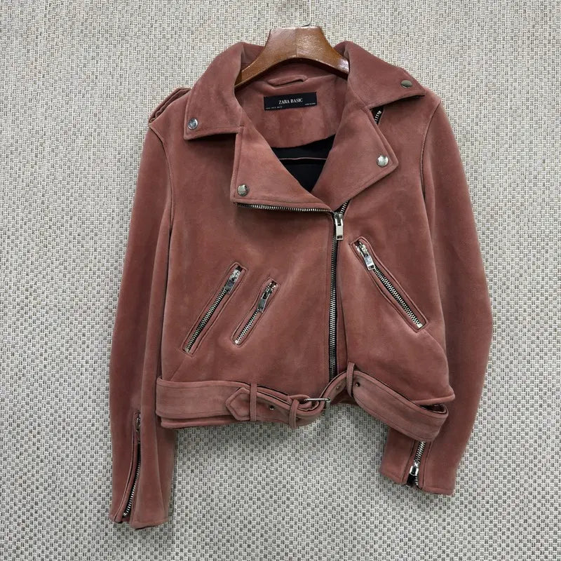 [BUNJANG] ZARA Basic Suede Rider Jacket M / 자라 ZARA 베이직 스웨이드 라이더 자켓 M H03892