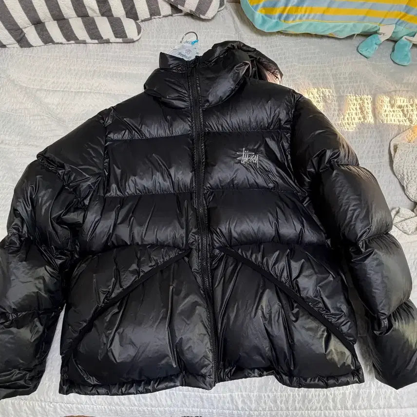 [BUNJANG] Stussy Micro Ripstop Phantom Black Puffer Pants S / 스투시패딩 마이크로 립스탑 팬텀 블랙 s