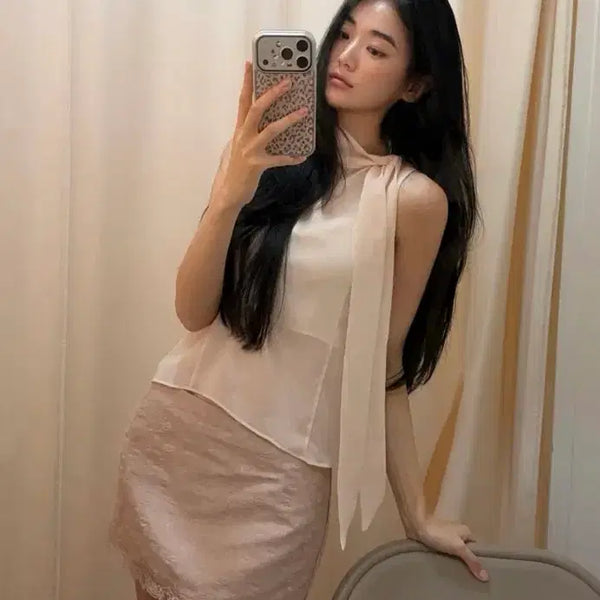 [BUNJANG] Seer Tie Blouse & Rose Skirt Set / 씨어 seer 세트