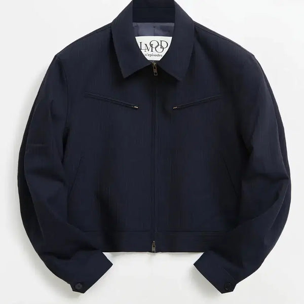 [BUNJANG] Elwood Riegel Stripe Jacket Navy / 엘무드 리겔 스트라이프 자켓 네이비 48
