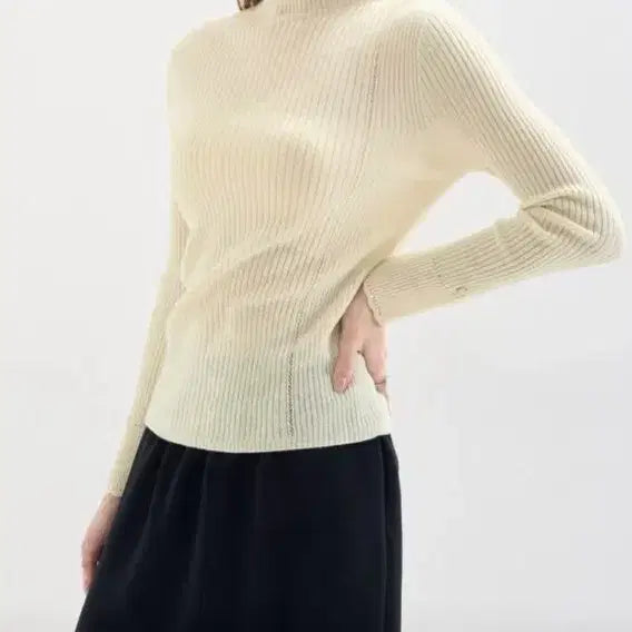 [BUNJANG] Cashmere Blend High-Neck Knit / 캐시미어블렌드 하이넥 니트