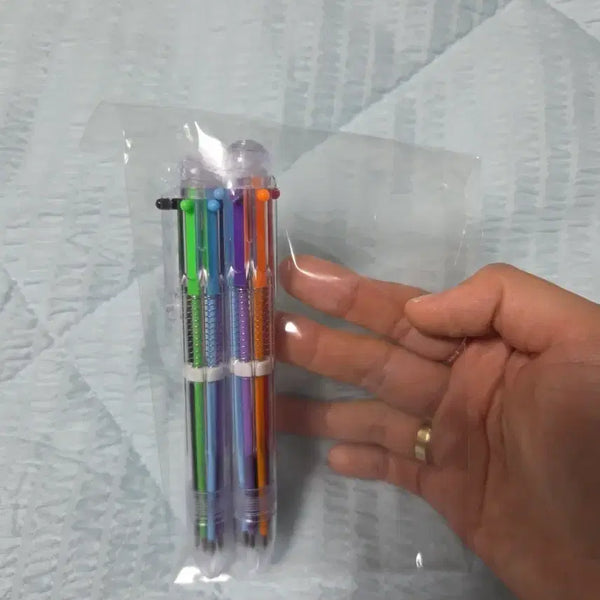 [BUNJANG] Multi-color Ballpoint Pen Set (6 Colors) / 다색 볼펜 문구류 필기류 6색 세트