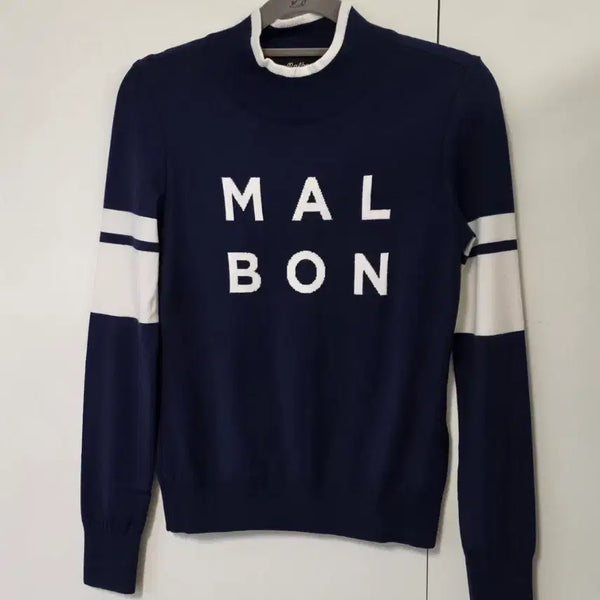 [BUNJANG] Malbon Golf Women's Sweater Navy Logo / 말본 정품 골프 스웨터 S