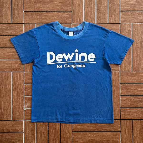 [BUNJANG] 90s Dewine Cotton Poly Blend Short Sleeve T-Shirt / 90s 빈티지 Dewine 코튼 폴리 반팔티