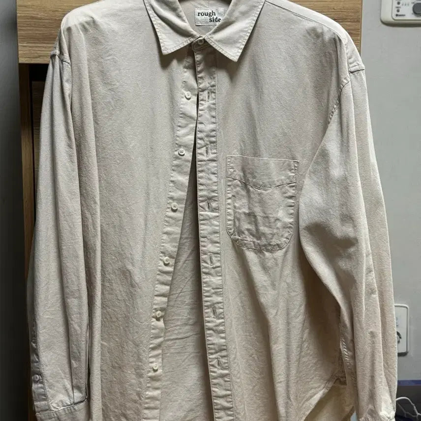 [BUNJANG] Roughside Shirring Shirt Oatmeal / [러프사이드] 셔링 셔츠 오트밀