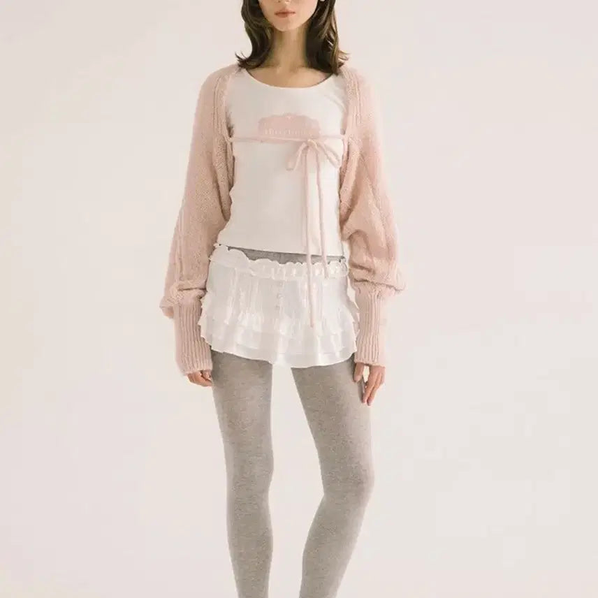 [BUNJANG] Threetimes Creamy Knit Bolero / Threetimes creamy knit bolero 쓰리타임즈 크리미 니트 볼레로