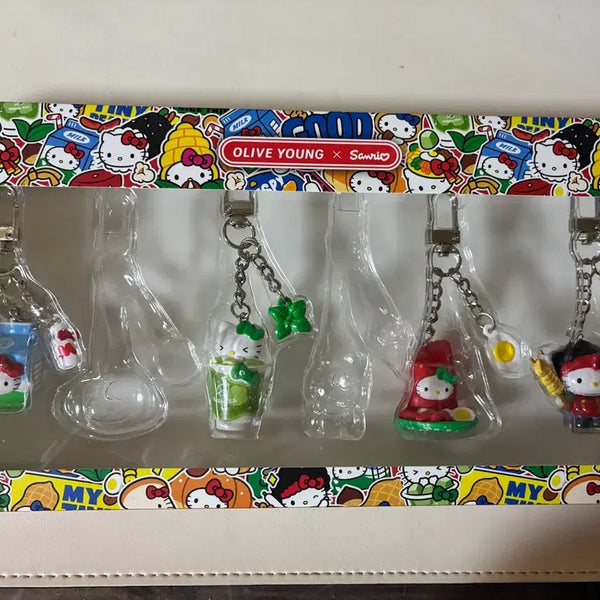 [BUNJANG] Olive Young Hello Kitty Keyring Snack Set (4 Types) / 올리브영 헬로키티 키링 간식세트(4종)