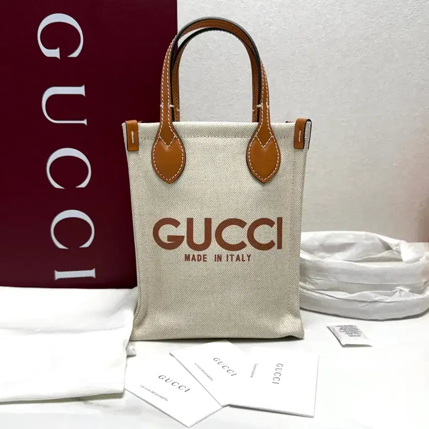 [BUNJANG] Gucci Canvas Mini Tote Bag / (정품/새상품)구찌 캔버스 미니 토트 겸 크로스백