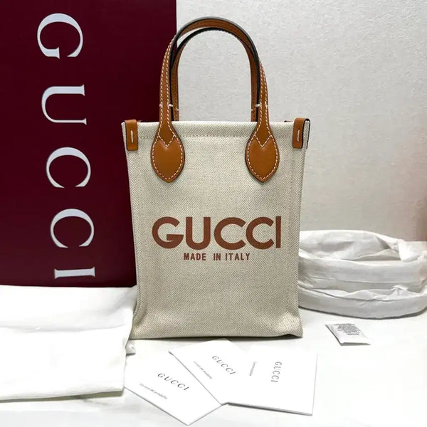 [BUNJANG] Gucci Canvas Mini Tote Bag / (정품/새상품)구찌 캔버스 미니 토트 겸 크로스백