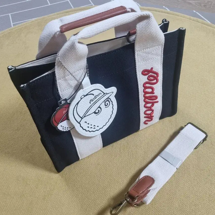 [BUNJANG] Malbon Golf Canvas Tote Bag / 말본 골프 캔버스 토트백 가방
