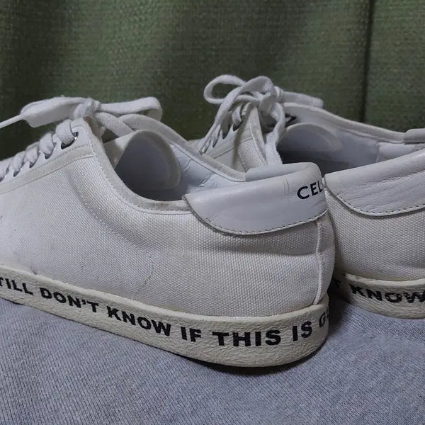 [BUNJANG] Celine White Canvas Sneakers / 셀린느 화이트 캔버스 스니커즈 38(240)