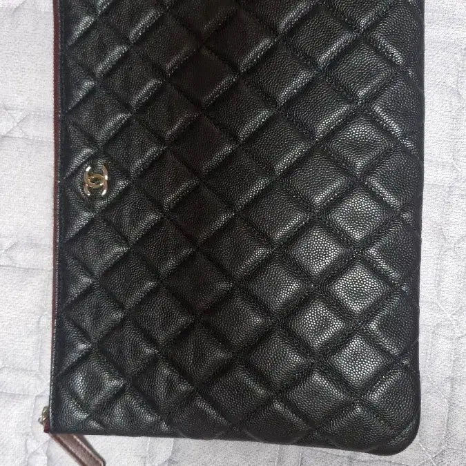 [BUNJANG] Chanel Quilted Clutch Bag Black / 샤넬 퀄팅 클러치백 블랙