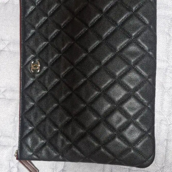 [BUNJANG] Chanel Quilted Clutch Bag Black / 샤넬 퀄팅 클러치백 블랙