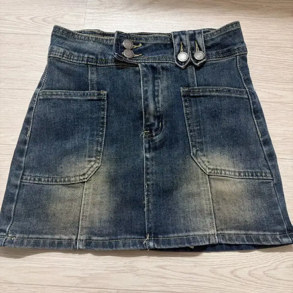 [BUNJANG] Denim Skirt Shorts - Size S / 데님 치마바지 s