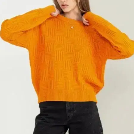 [BUNJANG] Orange Knit Sweater / 주황색니트s