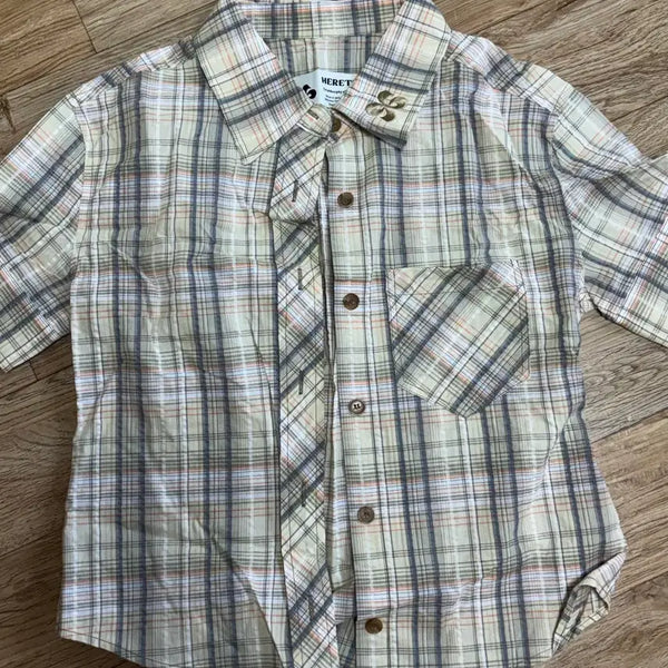 [BUNJANG] Heretic Check Short-Sleeve Shirt / 헤레틱 체크 반팔셔츠