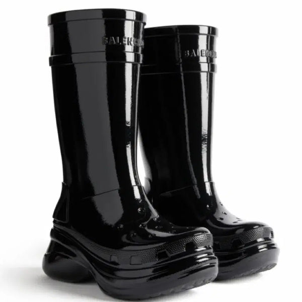 [BUNJANG] Balenciaga x Crocs Enamel Boots Black / [39]발렌시아가X크록스 에나멜 부츠