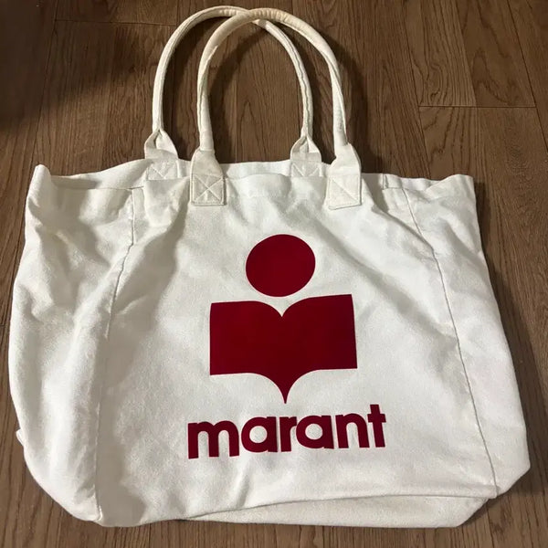 [BUNJANG] Isabel Marant Canvas Tote Bag White (Includes Inner Bag) / 이자벨마랑 캔버스 토트백 화이트(이너백 포함)