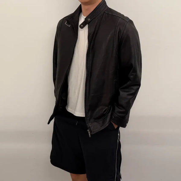 [BUNJANG] Vintage Lambskin Biker Jacket / 빈티지 양가죽 바이커 자켓