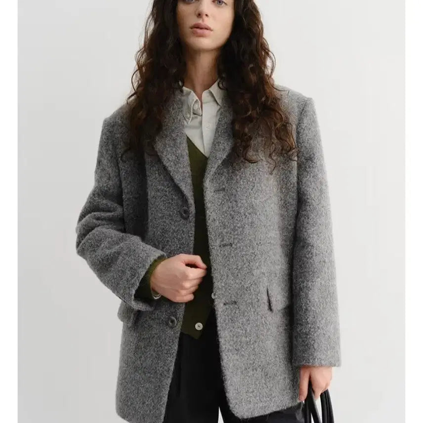 [BUNJANG] DUNST 3-Button Boucle Wool Jacket / 던스트 3버튼 부클 울자켓