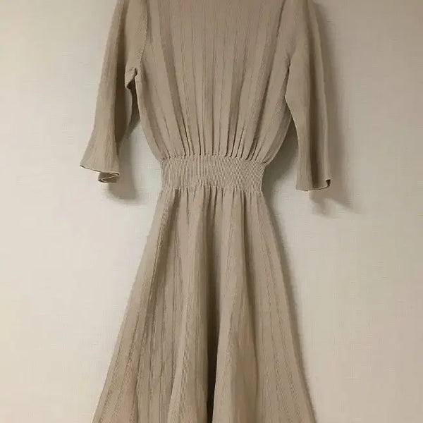 [BUNJANG] Mine Knit Dress Beige / 한섬 마인 원피스 베이지