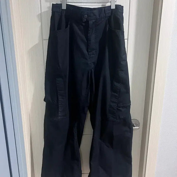 [BUNJANG] Polytune Border Pants Black Size 4 / 폴리테루 보더팬츠 블랙 4사이즈