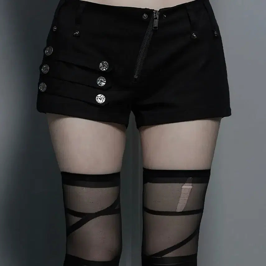 [BUNJANG] EtOsoMe Napoleon Diagonal Zipper Short Pants / 에트오소메 napoleon diagonal zipper short pants